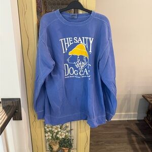 Comfort Colors Blue Graphic Crewneck Sweater